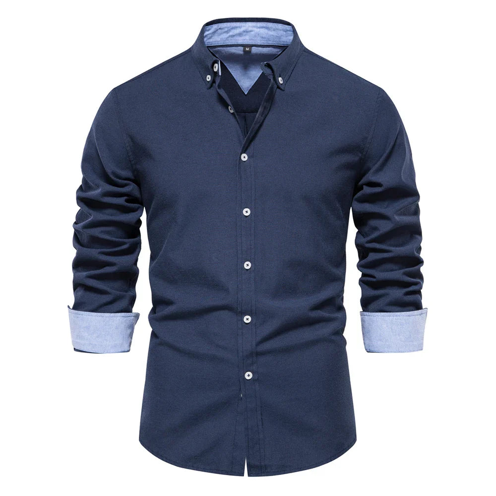 Classic Casual Men's Cotton Button Shirt