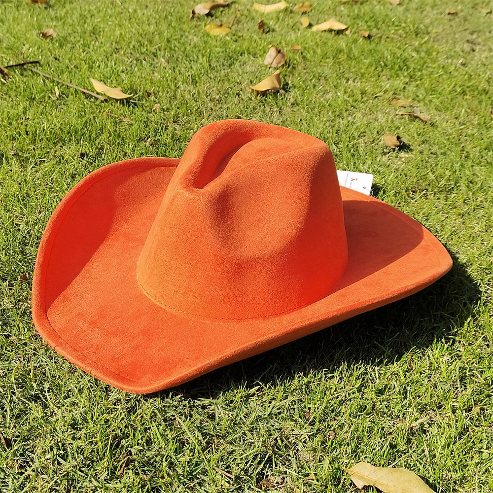 Soft Wide Brim Cowboy Hat Adjustable Size