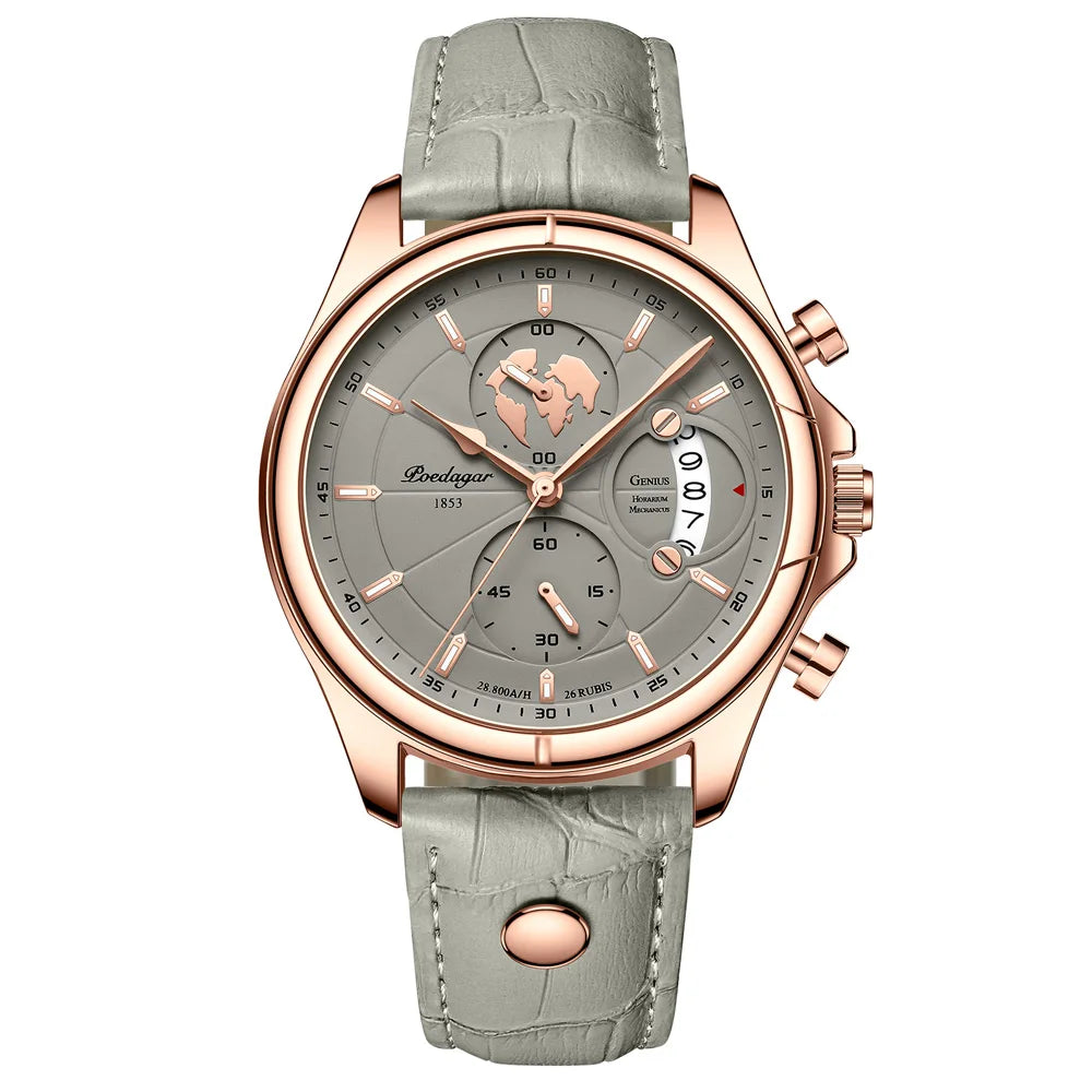 Leather Strap Men's Watch
