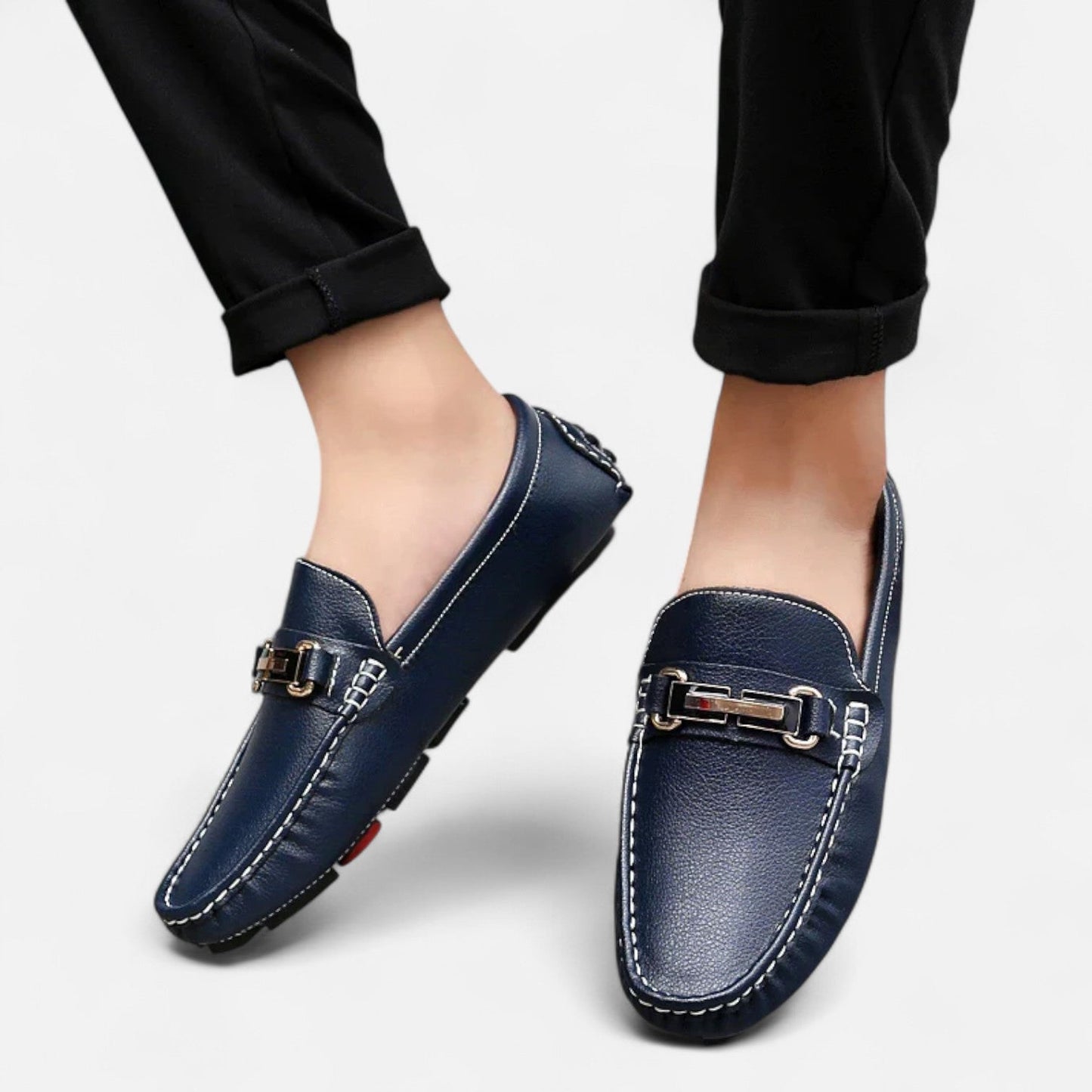 VogeLuxe | Men’s Leather Horse Bit Driving Loafers