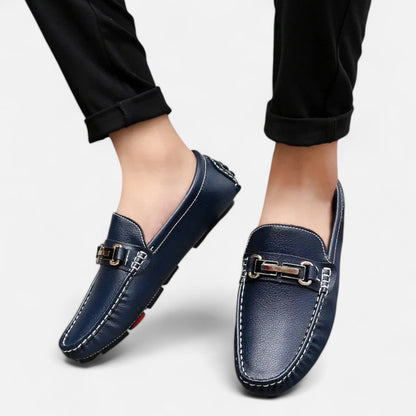 VogeLuxe | Men’s Leather Horse Bit Driving Loafers