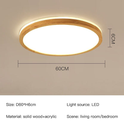 Natural Wood Table Lamp