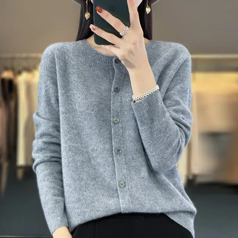 Soft Women's Open Front Wool Sweater