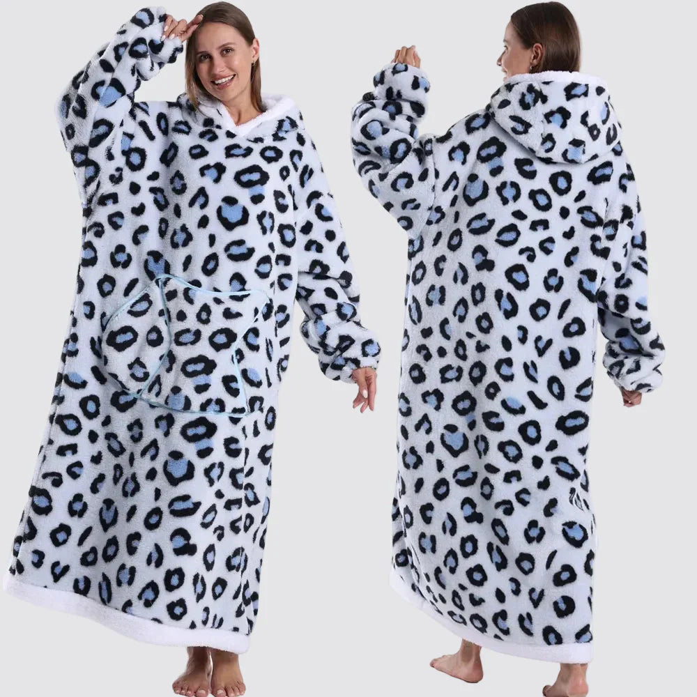 Cozy Wearable Hooded Blanket for Adults
