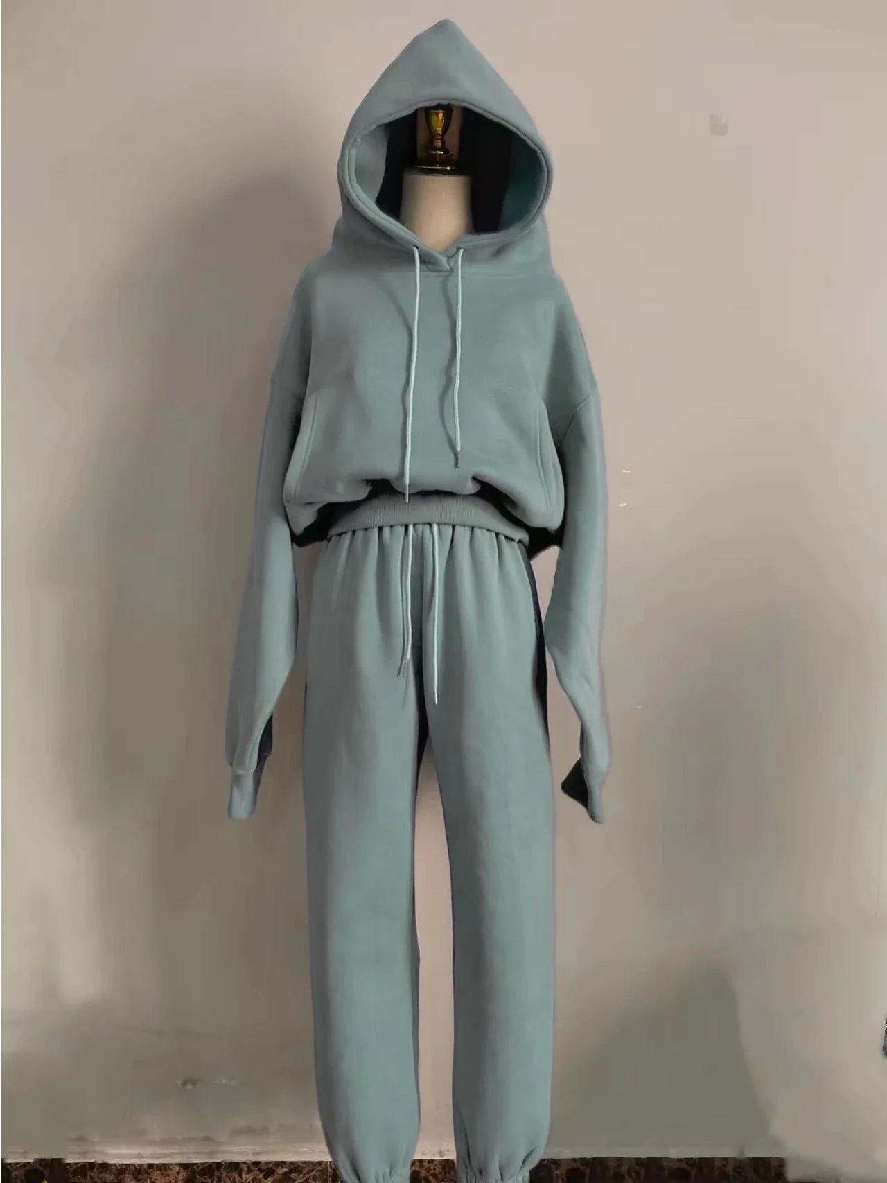 Warm Women's Fleece Hoodie and Jogger Set