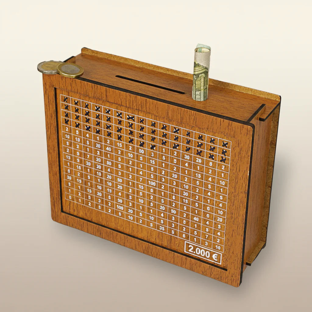 Money Saving Wooden Piggy Bank Coin Box