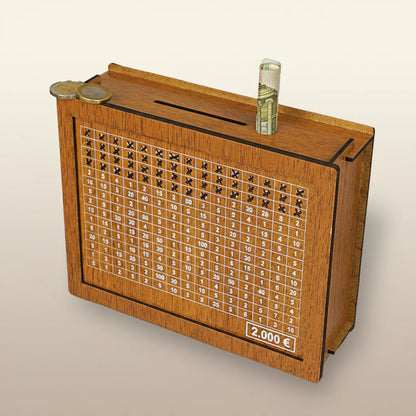 Money Saving Wooden Piggy Bank Coin Box