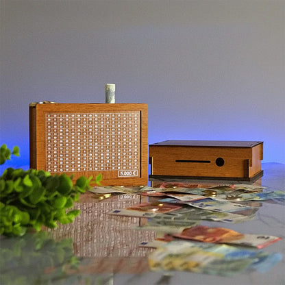 Money Saving Wooden Piggy Bank Coin Box