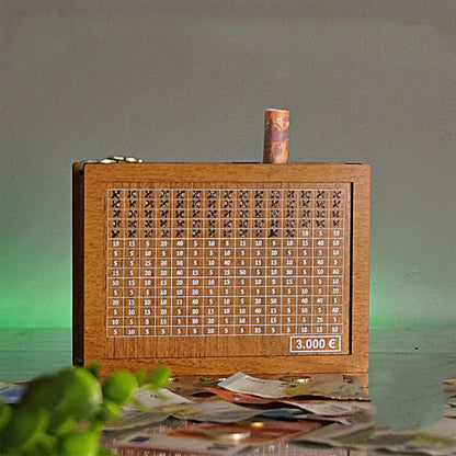 Money Saving Wooden Piggy Bank Coin Box