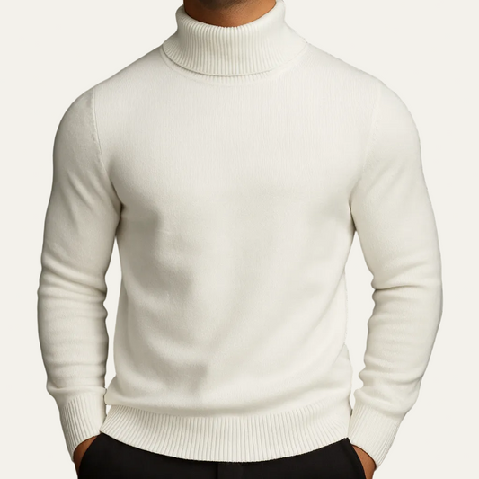 Savoni Men’s Wool Turtleneck – Classic Knit Sweater 0