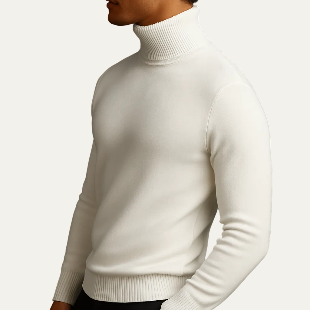 Savoni Men’s Wool Turtleneck – Classic Knit Sweater 2