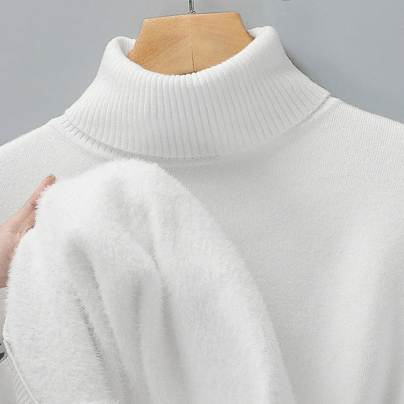 Savoni Men’s Wool Turtleneck – Classic Knit Sweater 4