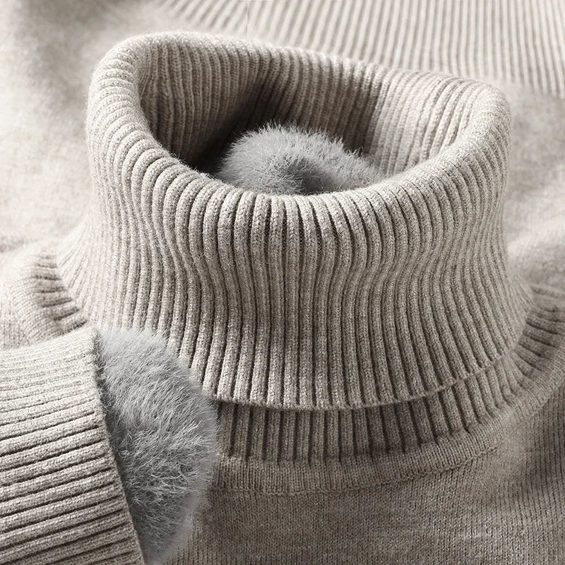 Savoni Men’s Wool Turtleneck – Classic Knit Sweater 6