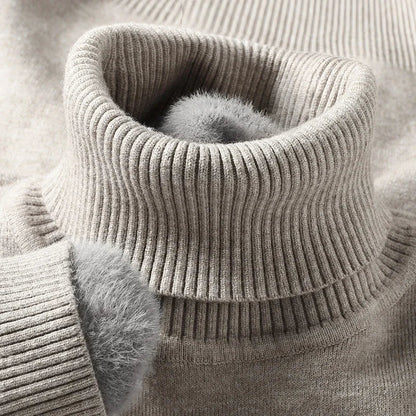 Savoni Men’s Wool Turtleneck – Classic Knit Sweater 6