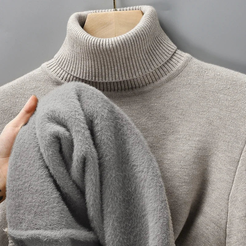Savoni Men’s Wool Turtleneck – Classic Knit Sweater 7
