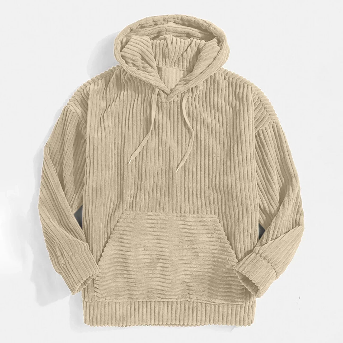Warm Hooded Corduroy Jacket - Classic Streetwear Sweatshirt
