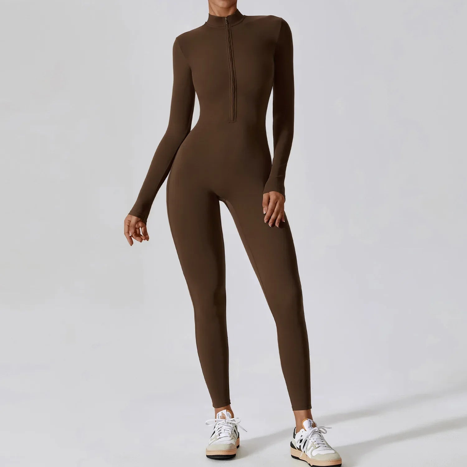 Ladies Full Zip Front Jumpsuit - VogeLuxe