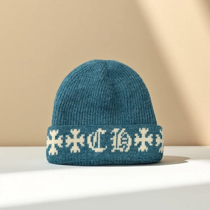 Cosy Graphic Beanie - Warm Winter Knit Cap