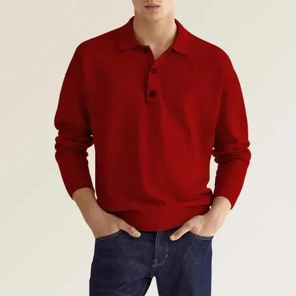Classic Fit Men's Polo Shirt – Slim Button Down Collar Top