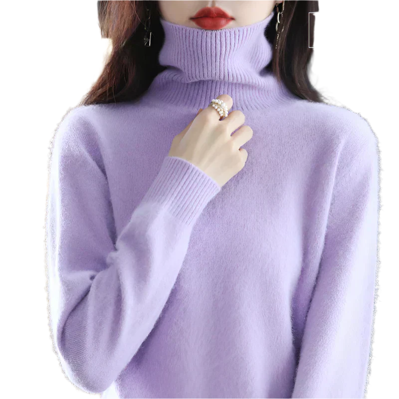 Soft Cashmere Turtleneck Sweater For Women