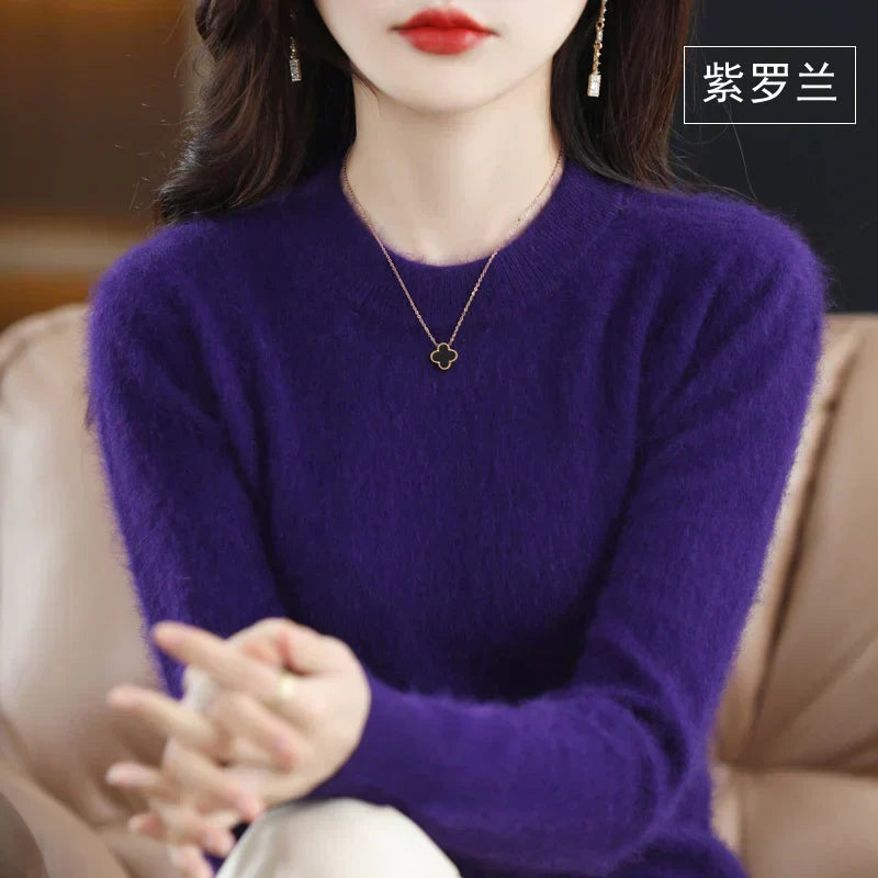 Soft Women's Cashmere Crew Neck Fit Sweater