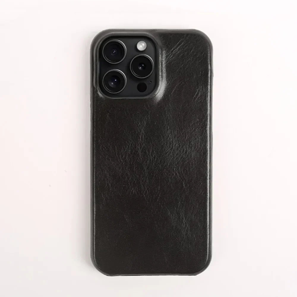Premium Leather iPhone Cover Genuine Handmade Cowhide