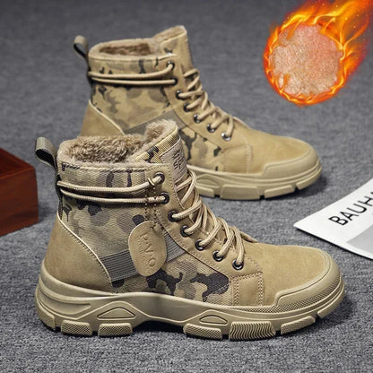 Tactical Camo Lace-Up Work Boots