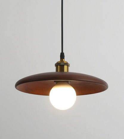 Rustic Wooden Pendant Lamp With Soft Warm Lighting