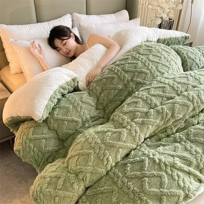 Plush Lamb Cashmere Heavy Winter Throw Blanket