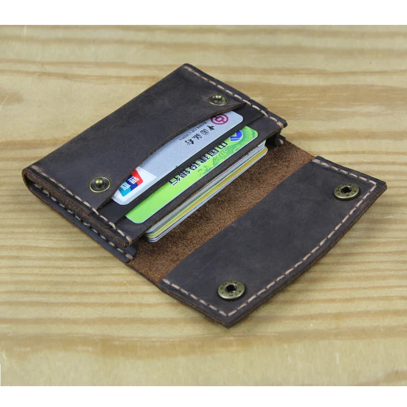 Premium Brown Leather Card Wallet - VogeLuxe