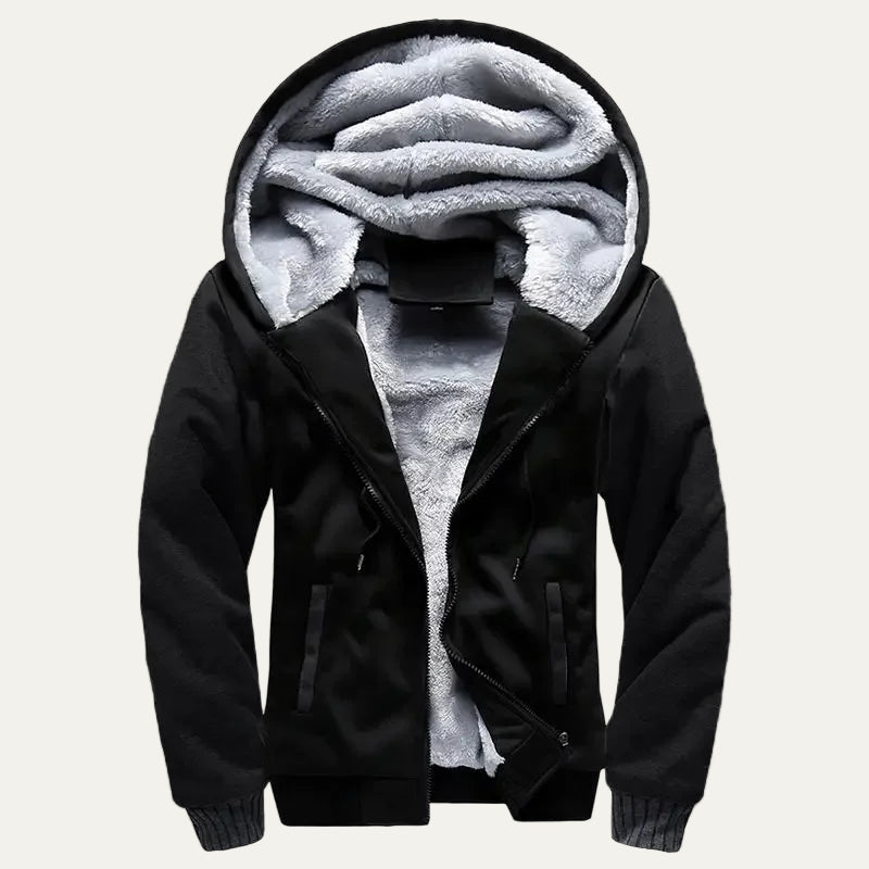 VogeLuxe | Men’s Thermal Fleece Lined Hooded Zip Jacket