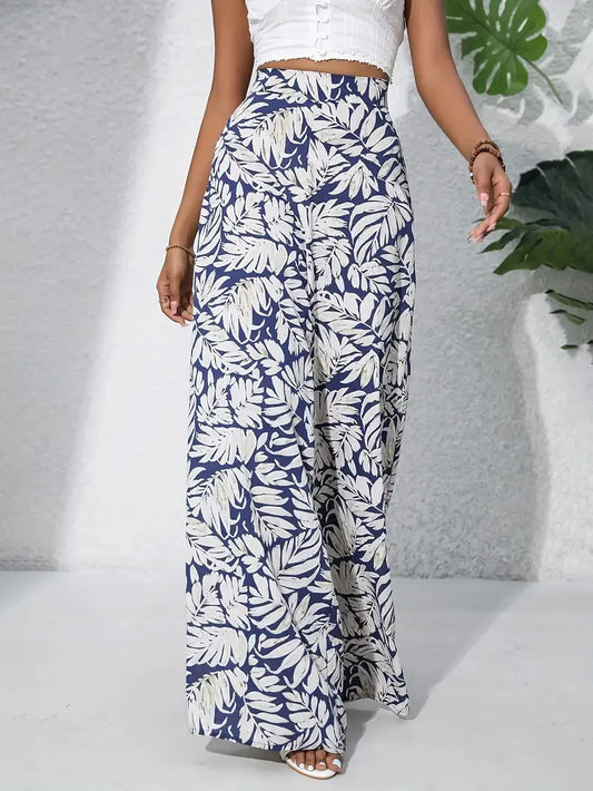 Casual Pastel Wide Leg Capri Pants - VogeLuxe