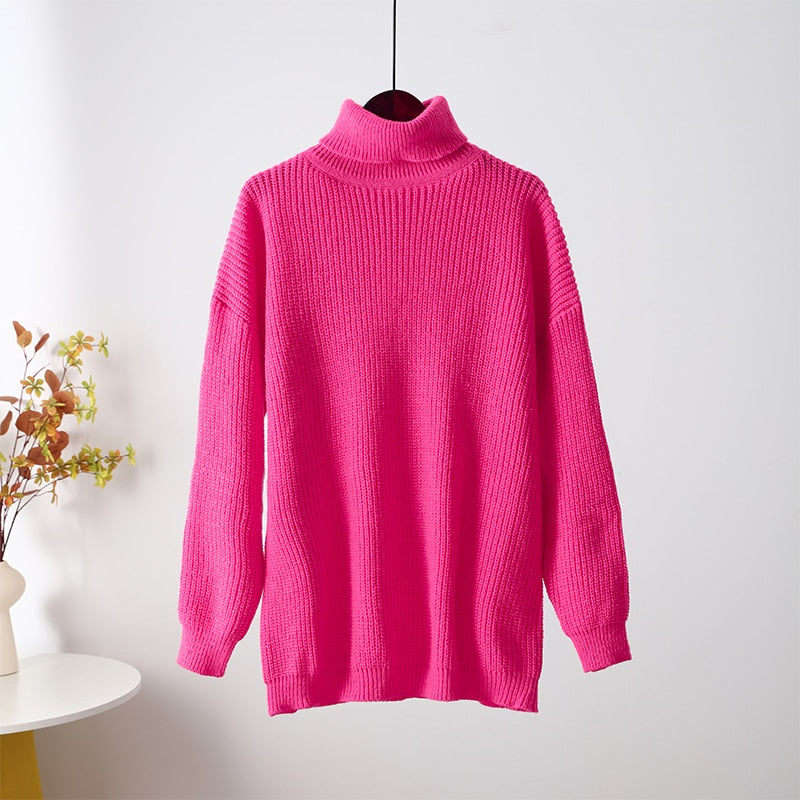 Soft Women's Cable Knit Turtleneck Sweater - VogeLuxe