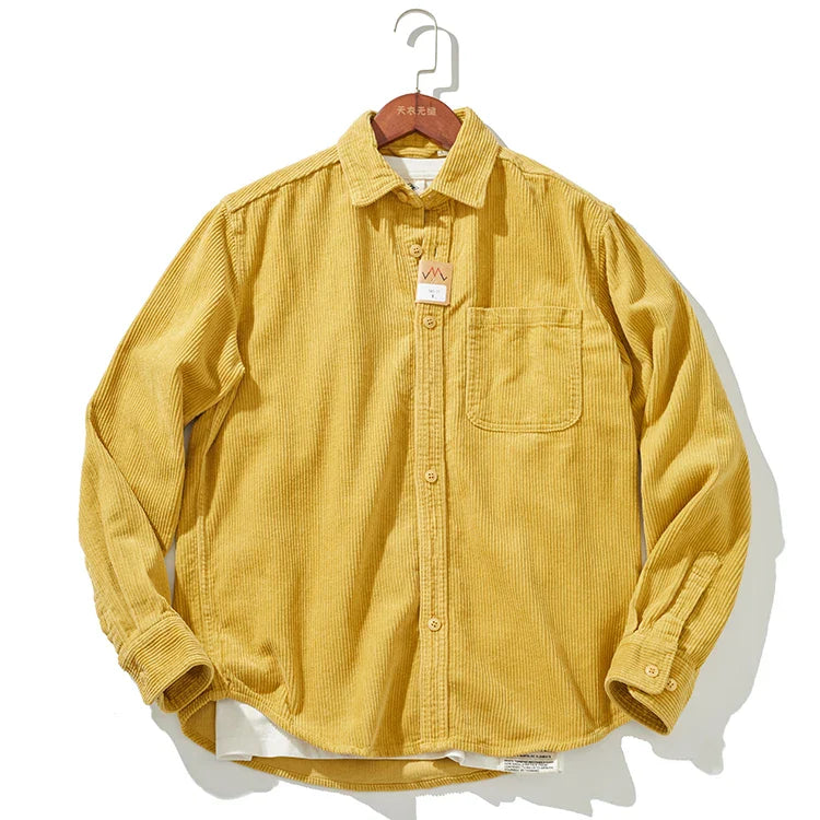 Warm Corduroy Mens Jacket - Fitted Winter Coat
