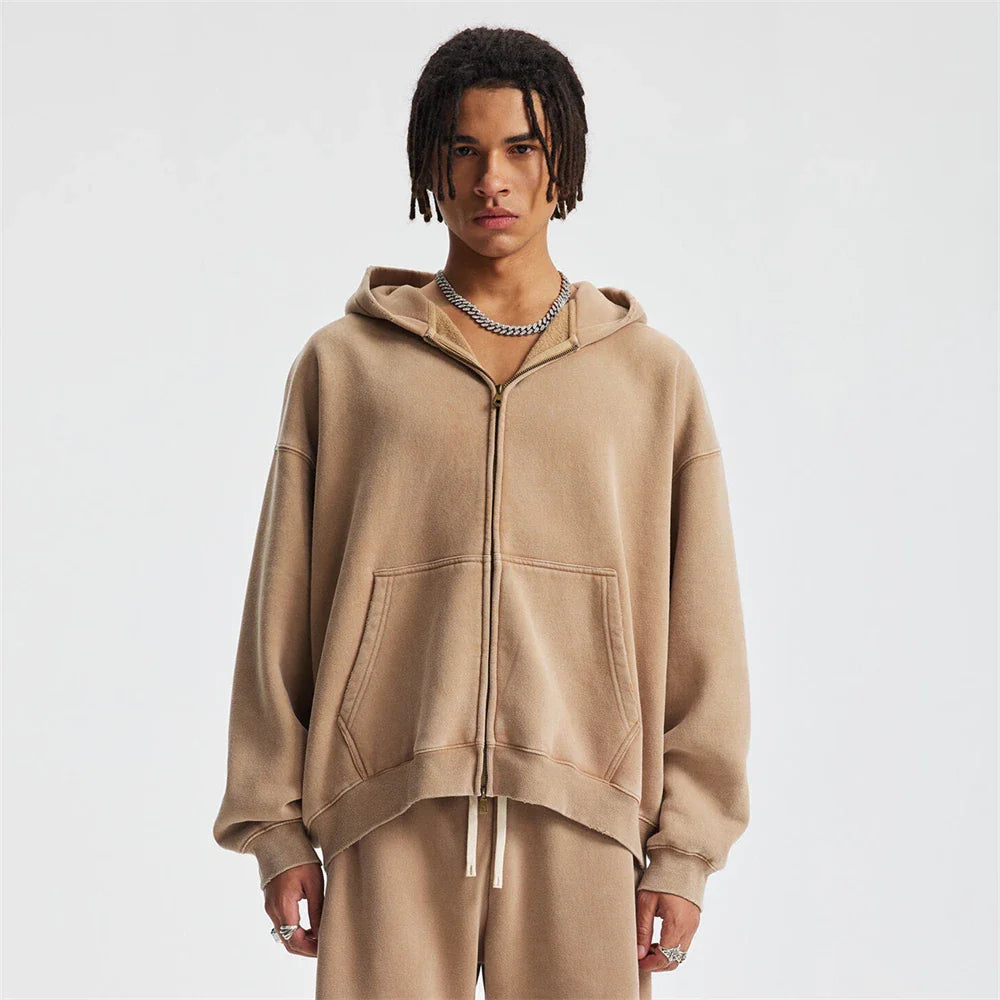 Warm Thick Fleece Zip Up Hoodie for Men and Women