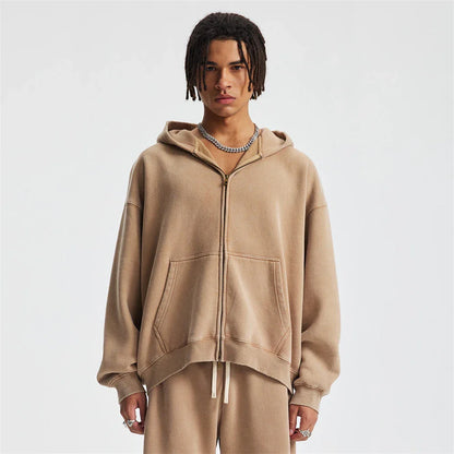 Warm Thick Fleece Zip Up Hoodie for Men and Women