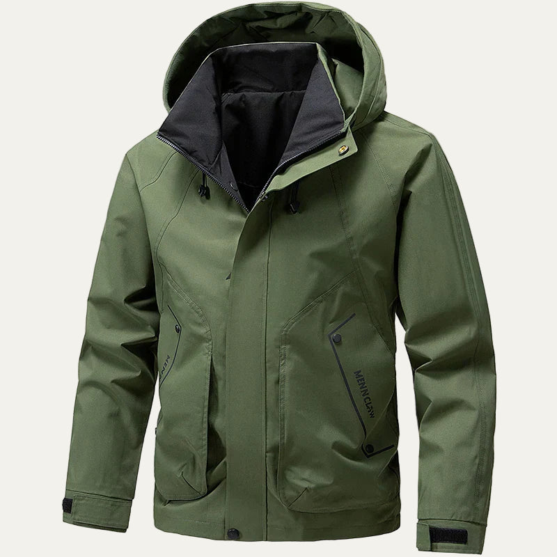 VogeLuxe | Men’s Weatherproof Hooded Utility Jacket