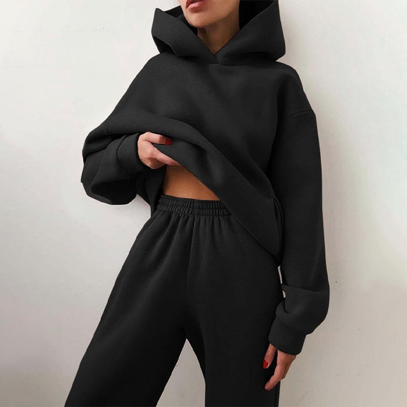 Cozy Women's Casual Sweatpant Hoodie Set