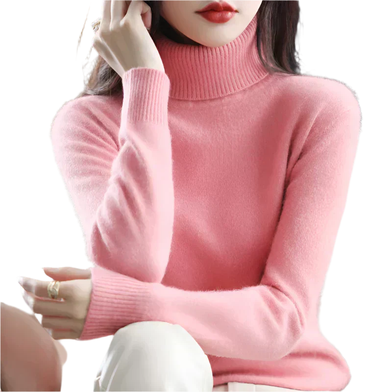 Soft Cashmere Turtleneck Sweater For Women