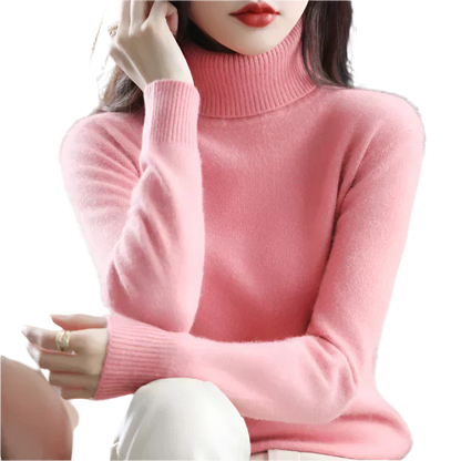 Soft Cashmere Turtleneck Sweater For Women