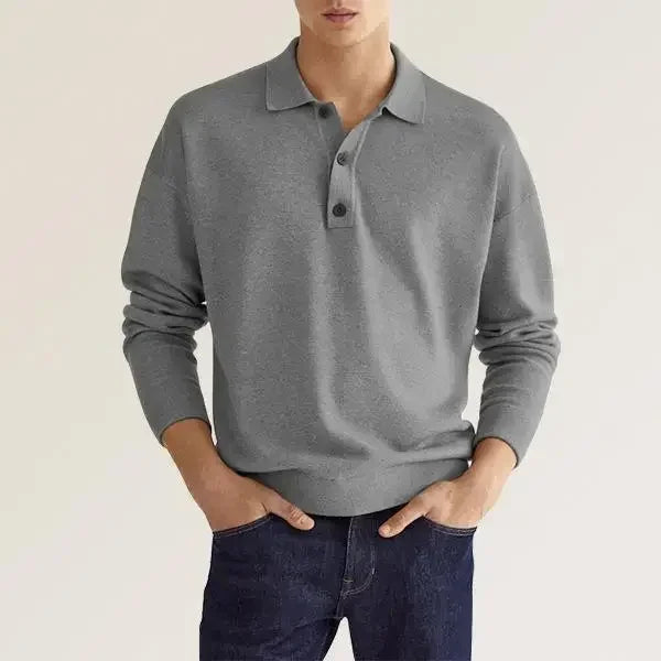 Classic Fit Men's Polo Shirt – Slim Button Down Collar Top