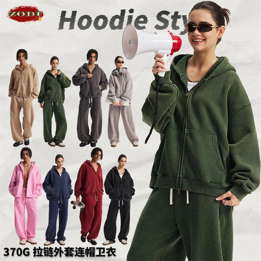 Warm Thick Fleece Zip Up Hoodie for Men and Women - VogeLuxe