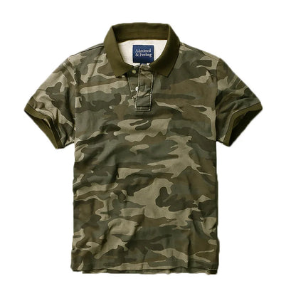 Lightweight Camo Short Sleeve Mens Polo Shirt - BritishElegance