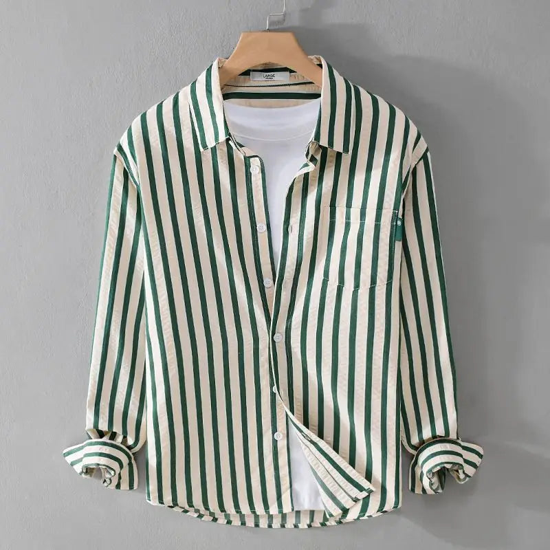 Classic Striped Casual Shirt - VogeLuxe