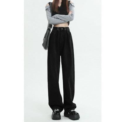 Fashionable High Waist Wide Leg Jeans for Women - VogeLuxe