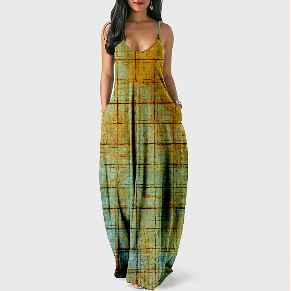Colorful Lightweight Maxi Dress for Women