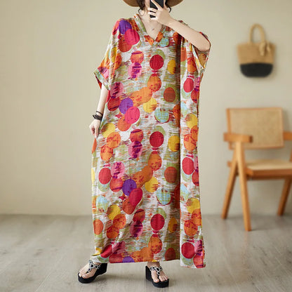 Free-Spirited Global Maxi Sundress - Relaxed Casual Wear