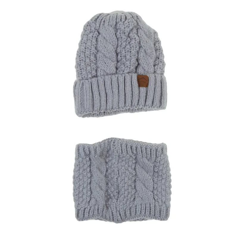 Cozy Warm Knit Hat and Scarf Set