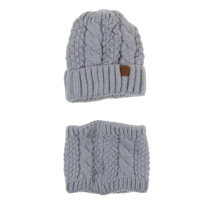 Cozy Warm Knit Hat and Scarf Set