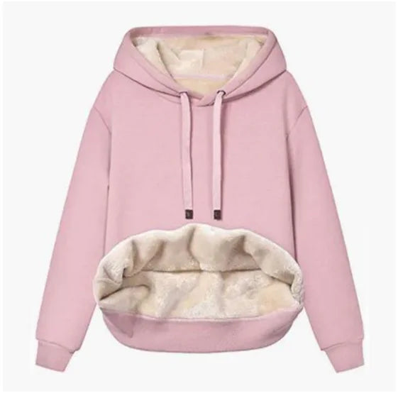 Cozy Women's Fleece Hooded Sweatshirt for Cold Weather